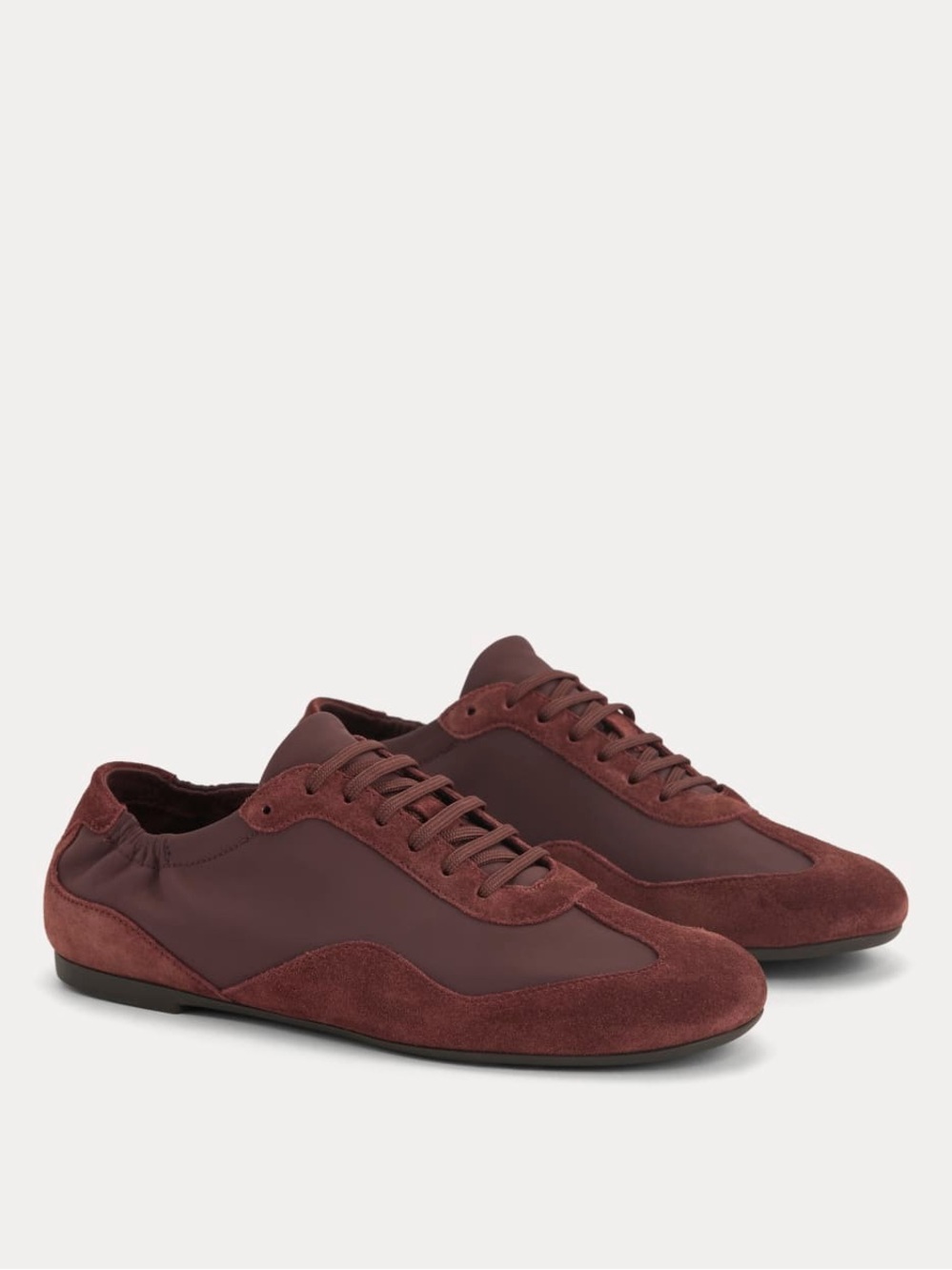 Everlane Ballet Burgundy Lace-Up Sneakers